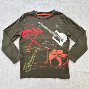 Mini Boden Green Rock Band Graphic Tee